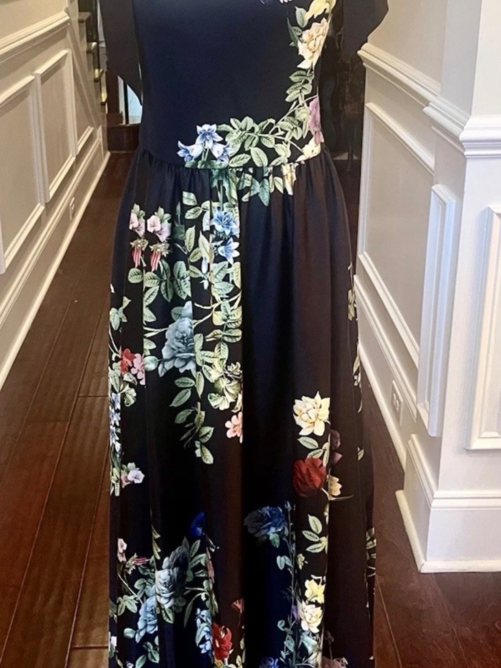 Alice + Olivia Oriana Tie Strap Drop Waist Midi Dress In Venus Floral 8 NWT $660 - Picture 10 of 14